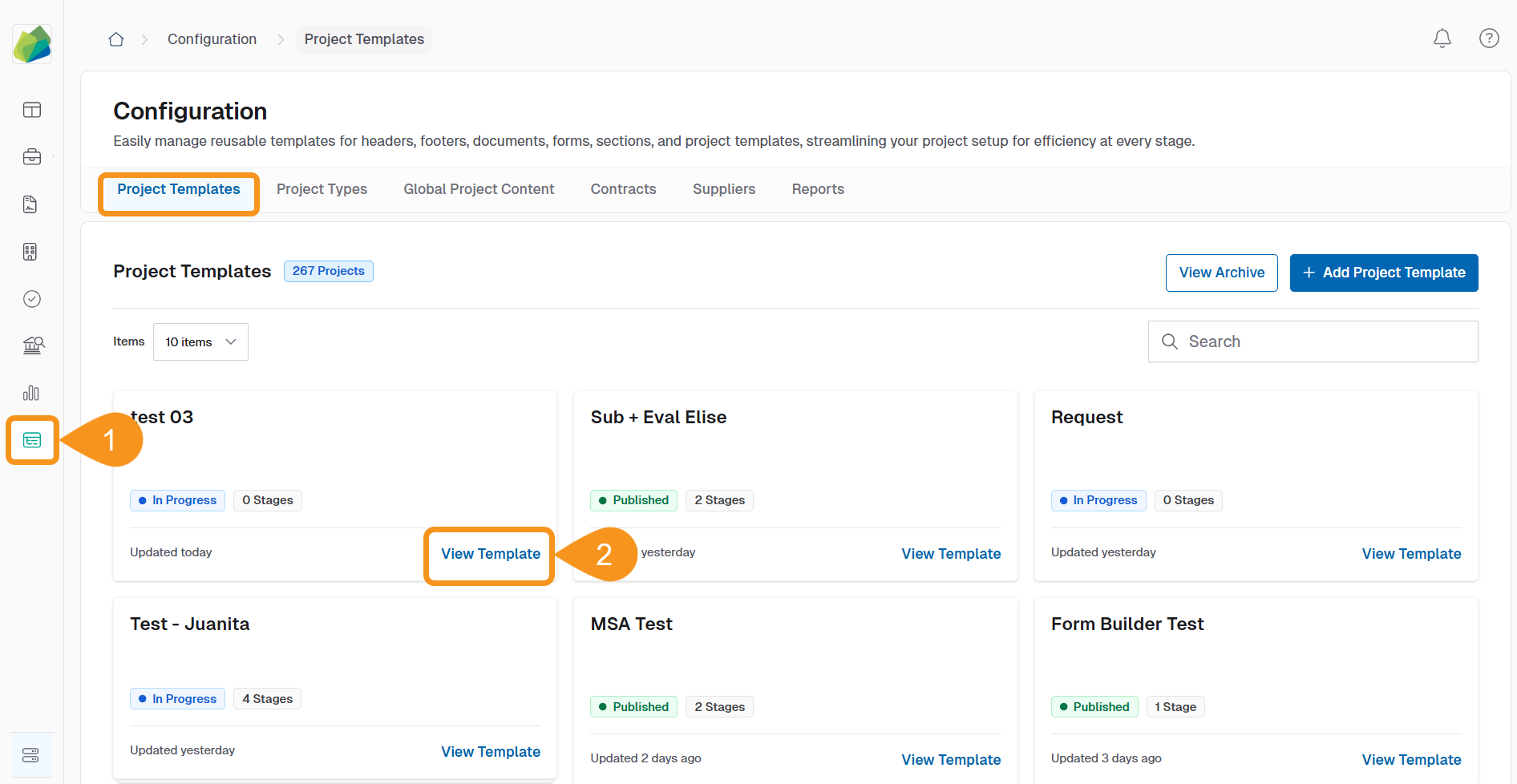 Add Workflow Stages to Project Templates