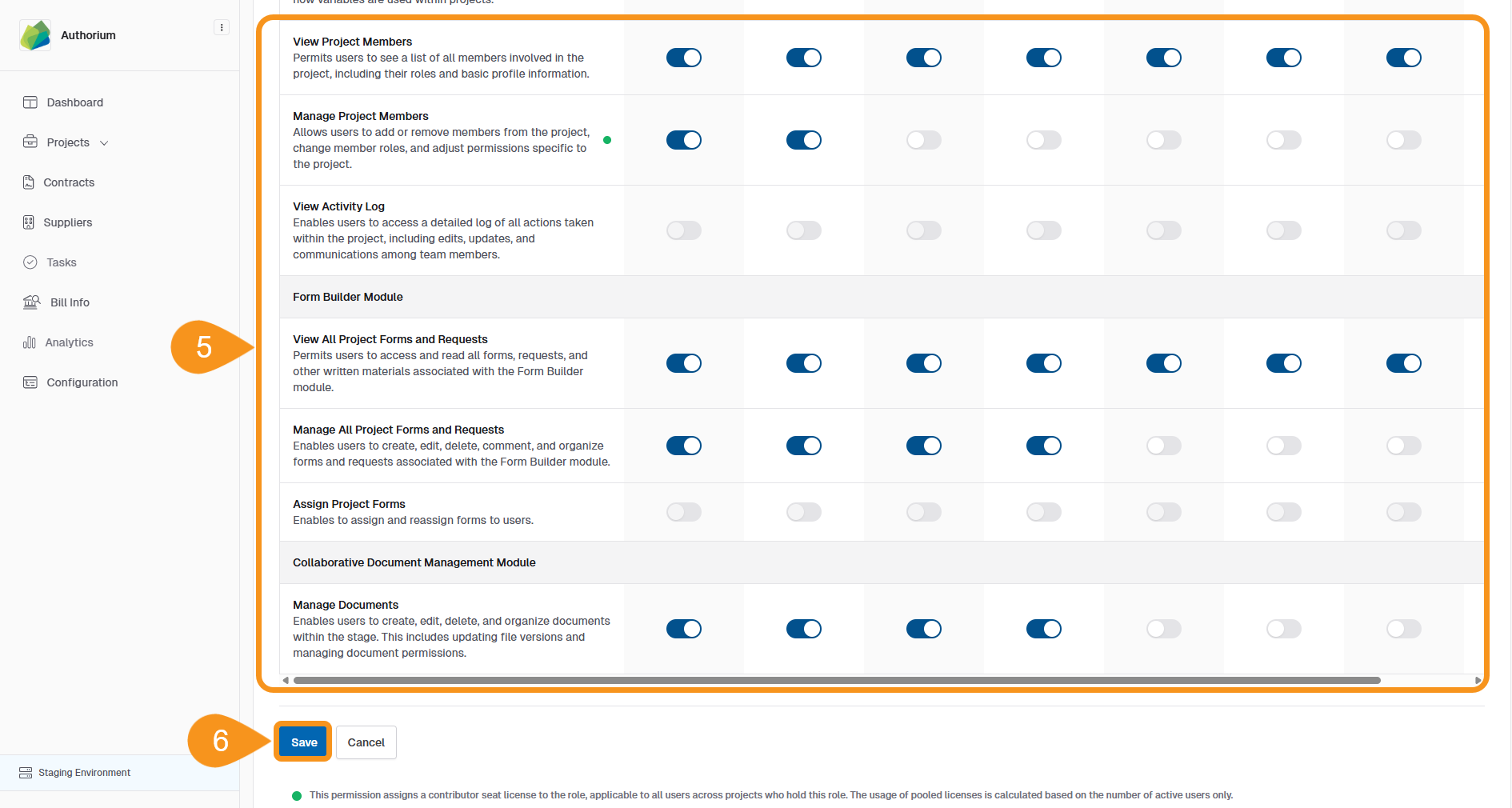 Edit Project Permissions