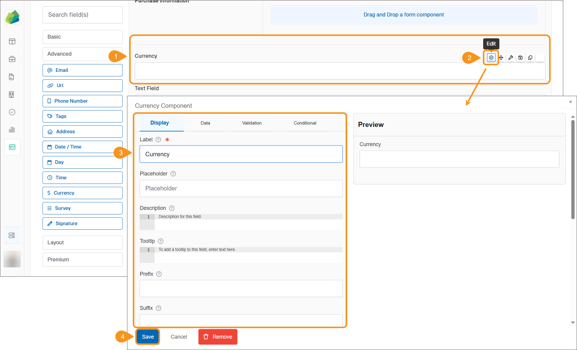 Edit a Component