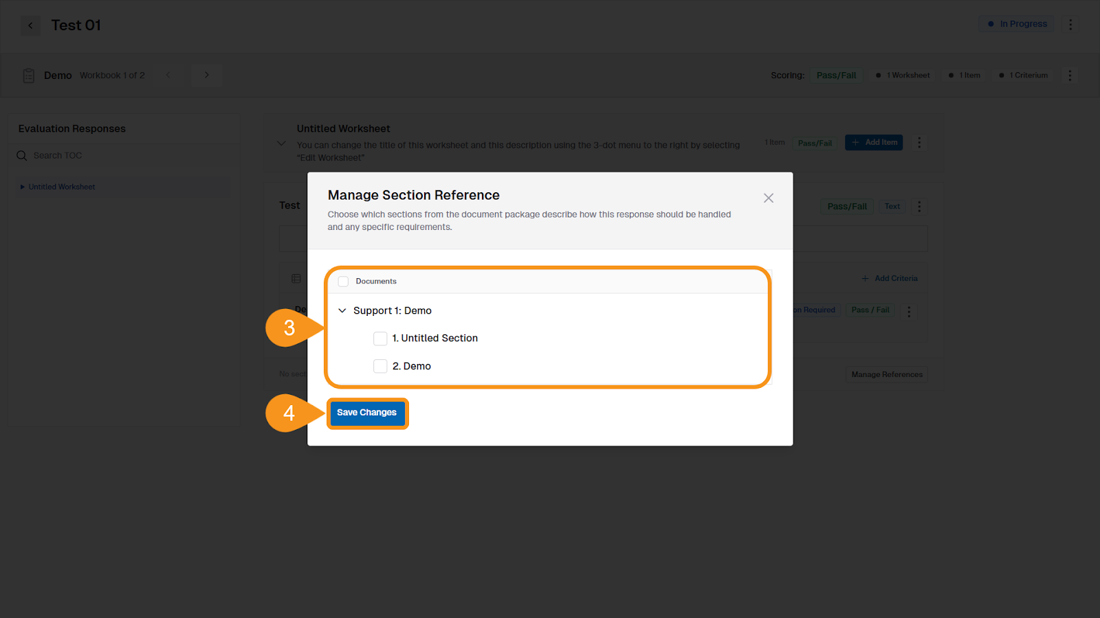 Manage Section Reference