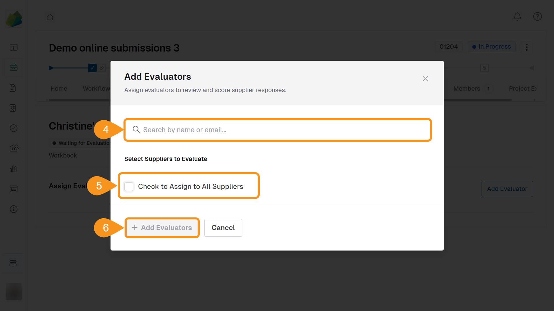 Add Evaluators Section