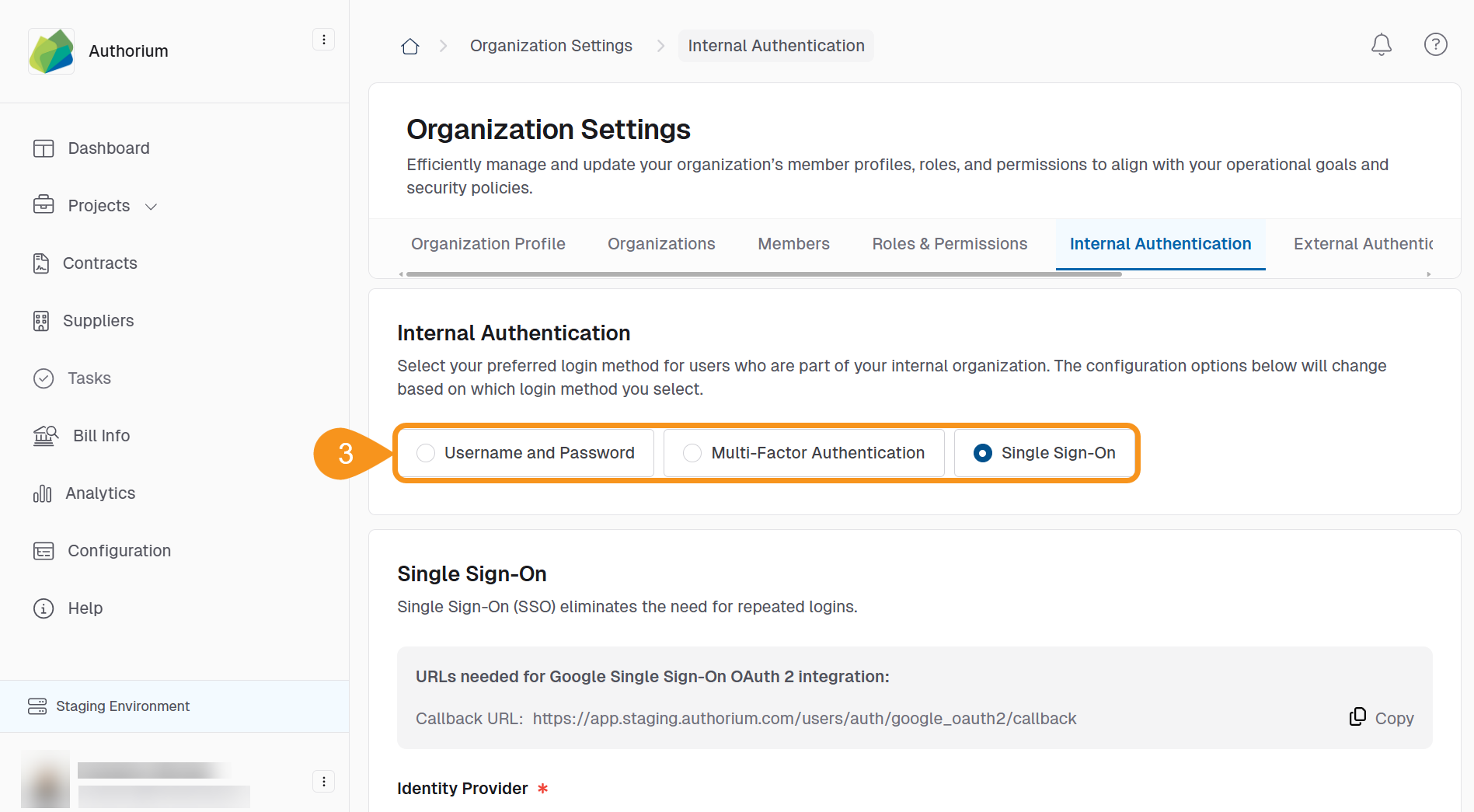 Single Sign-On Settings
